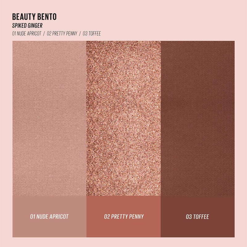 Kaja Beauty Bento Collection - Bouncy Eyeshadow Trio | Warm Honey Tones, Travel Size, 10 Spiked Ginger, 2019 Allure Best of Beauty Award, 0.03 Oz - Image 4